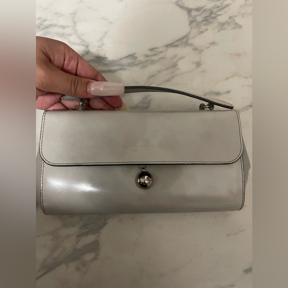 Furla Silver Clutch